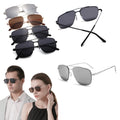 High Quality Luxury Square Shape UV400 High-Grade Metal Women Eyewear Double Bridge Sunglasses 2023