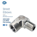 HAL-LOK WT High Pressure 90 Degree Forged Polished Stainless Steel Street Elbow Pipe Fittings Male Female NPT BSP Threads for