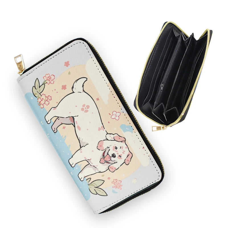 Fashion Anime Wallet High Quality Zipper Clutch Bag Presbyflower Logo Multi-Card Coin Purse Leather Girls Women's Bag