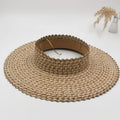 Open Top Crown Hat Hawaii Honolulu Summer Natural Bulrush Straw Hat Wholesale