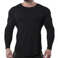 Muscle Sports Fitness Casual Fashion OEM logo Custom Men's Slim Stretch Gym Workout Athletic Men Long Sleeve T-shirt  t Shirts