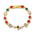 VEROMCA Customized  Best Friend Necklaces  Hip-Hop Original Stainless Steel Classic Colorful Zircon Jewelry Set