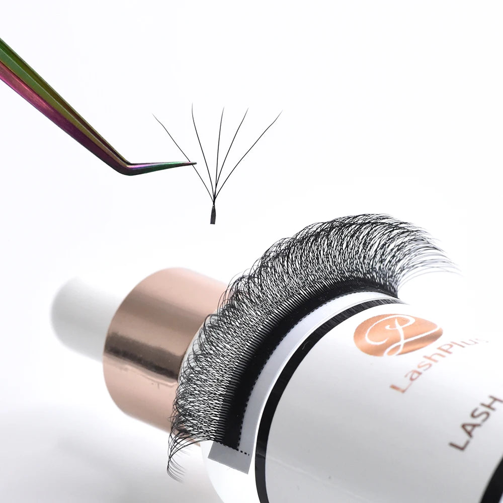 LashPlus W V Y Shape Volume Eyelash Extension Individual False Eyelashes W Weave Clover Lashes Private Label