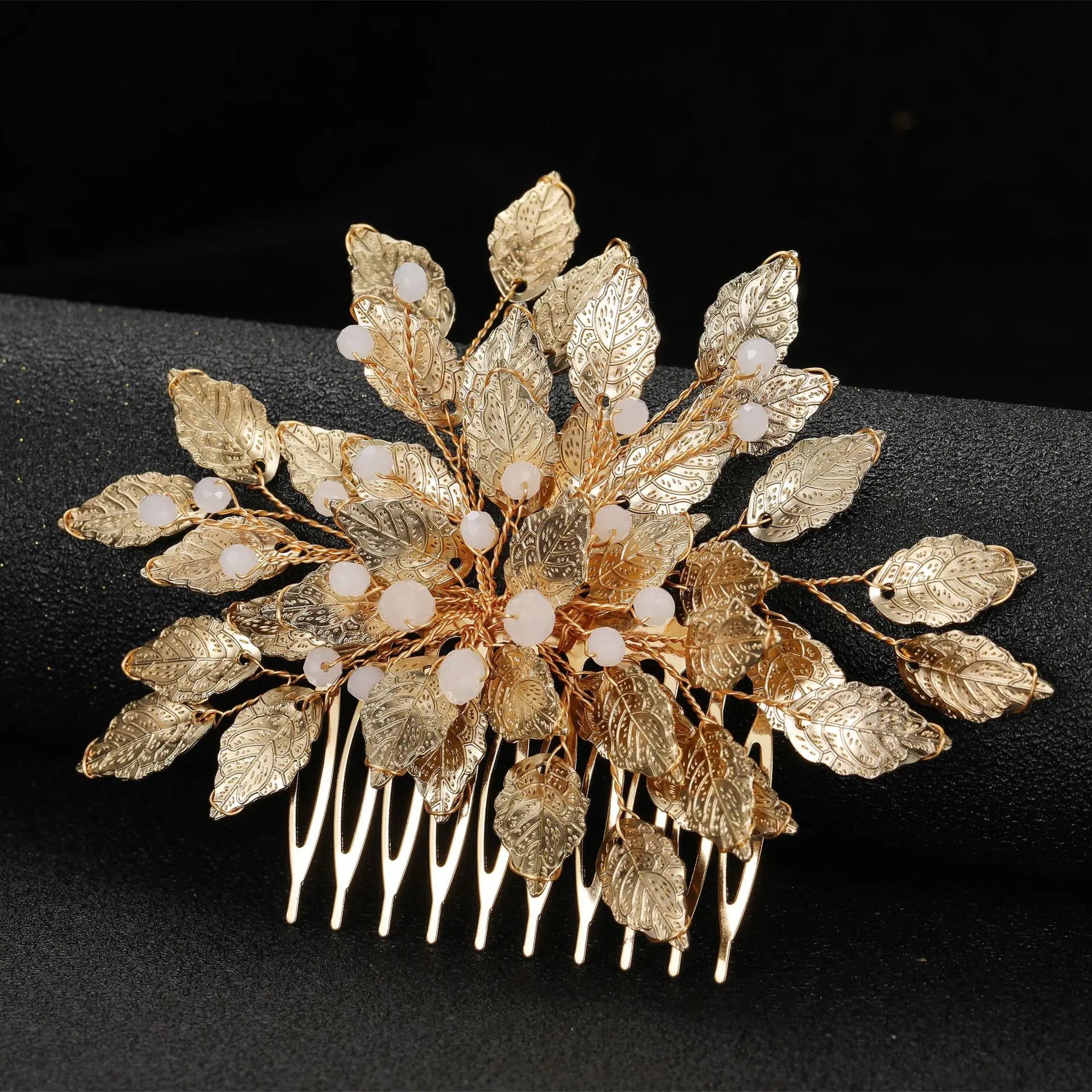 ML1607 Wholesale Fashion Leaves Hair Comb Bridal Handmade Hair Comb Wedding Hair Jewelry