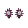 Abiding Wholesale Selling Natural Rhodolite Gemstone 925 Sterling Silver Earrings for Women