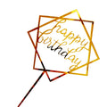 Gold Black Blue Pink Red Happy Birthday Anniversary Letter Decoration Acrylic Cake Toppers