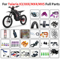 For Talaria X3 60V Sting Forks 800W Wheels 17X1 6 X3Barber Battery 600Watt Xxx Sw102 Fender Kit Carbon Cable Mx5 Brake Pads
