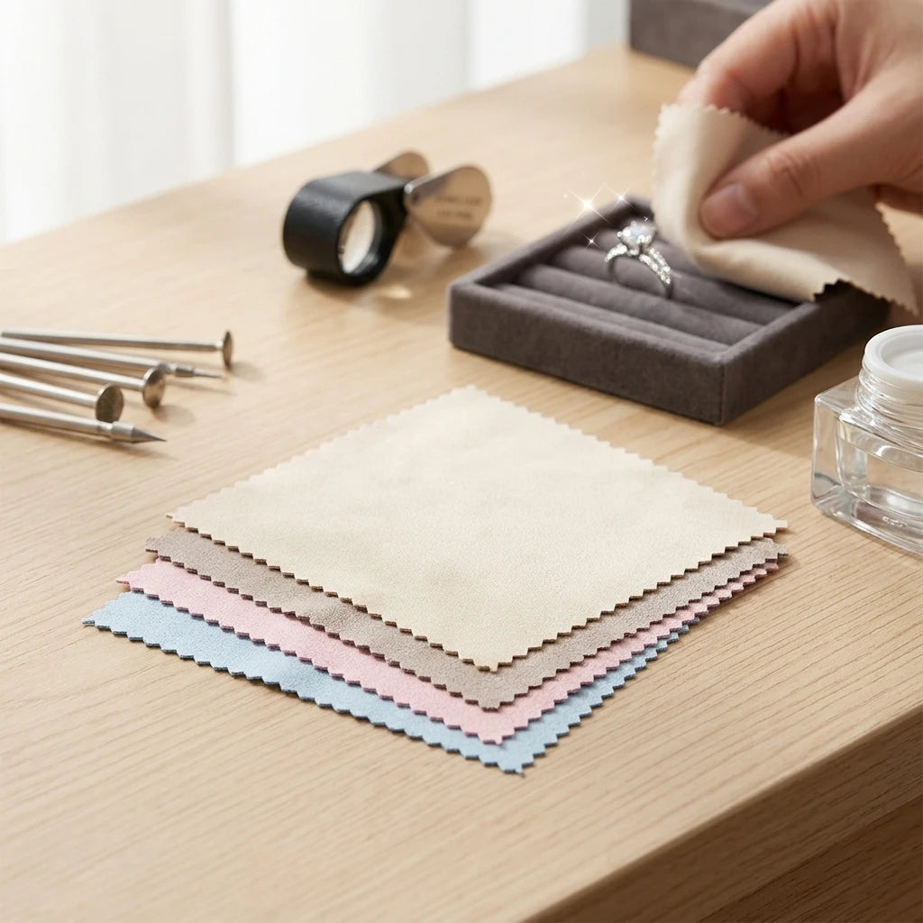 Custom Eco-Friendly Silver Microfiber Jewelry Cleaning Cloth Microfiber Cleaning Cloth for Gold Silver