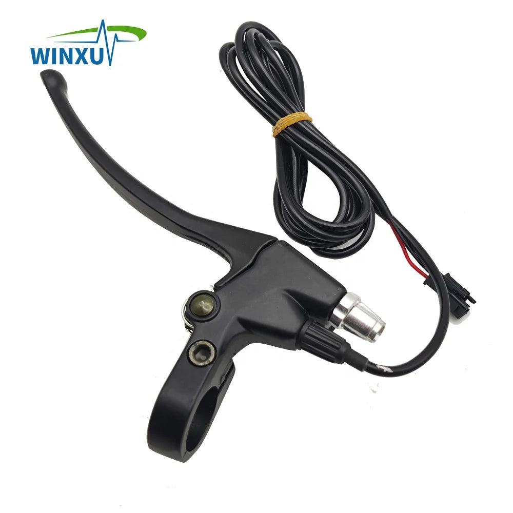 Electric Scooter Brake Handle Aluminium Alloy Manual Mechanical Brake E-brake Black 1.5m Wirefor Electric Bicycle Tricycle