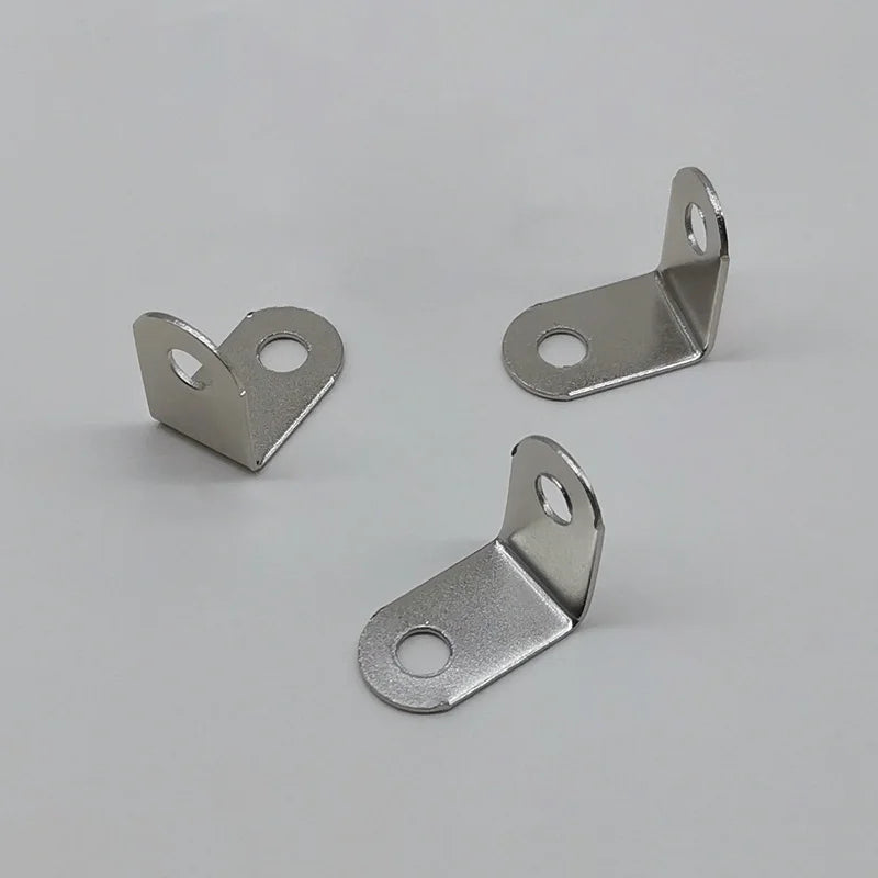 Heavy Duty Iron 15x10mm Universal Galvanized Right Angle Triangle L Bracket Connector for Wood Frame Picture Fastener