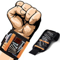 Adjustable Drill Bit Bag Hook and Loop Strong Magnets Nails Screw Holder Elastic Wristband Belt for Tool Storage