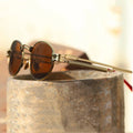 2025Round Steam Vintage Punk Sun Glasses Oval Stainless Frame Steampunk Driving UV400 Shades Vintage Metal Colorful Eyewear