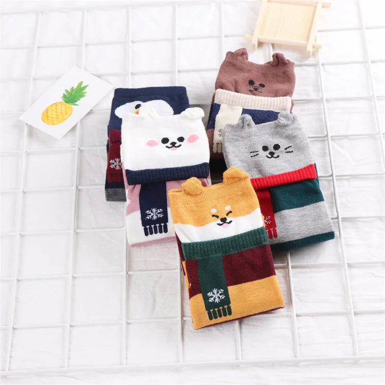 Animal Cute Creative Private Label Wholesale Woman Novelty Socks With Designs