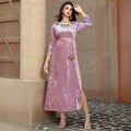 Latest Design Loose Long Gown Velvet Winter Abaya Dress the Middle East Dubai Islamic Clothing Kaftan Style Muslim Dress