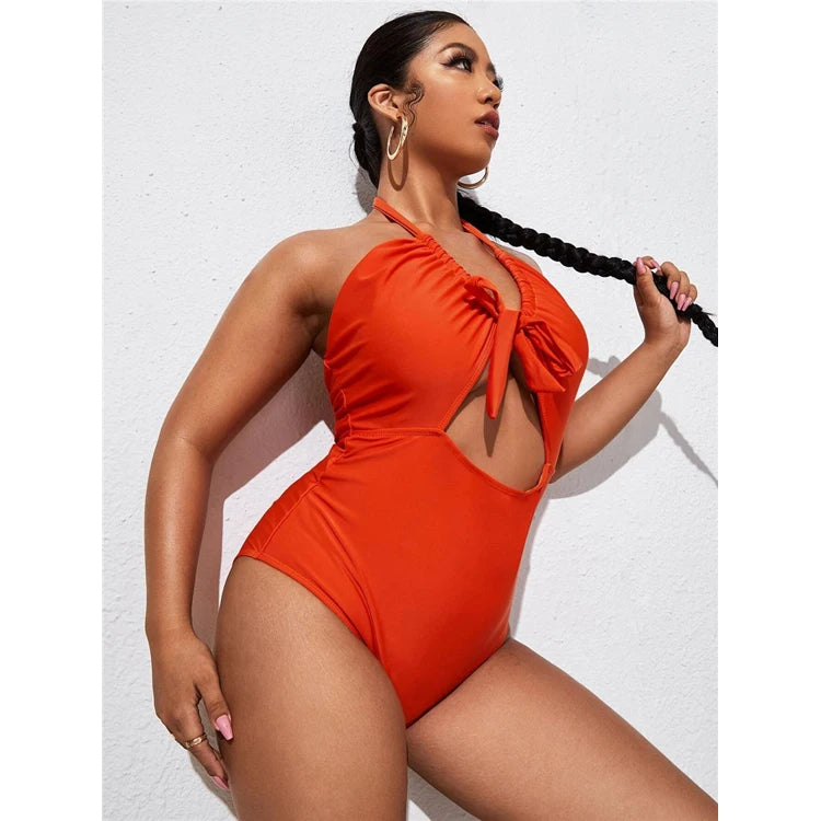 New Arrival Solid Color Girl Swimwear Plus Size Bikini Set Women Swim Wear