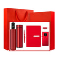 Chimi Branding Business Style Ladies Gift Set Featuring 10000mAh 32G Vacuum Flask A5 Notebook USB Flash Drive Pen Power Bank