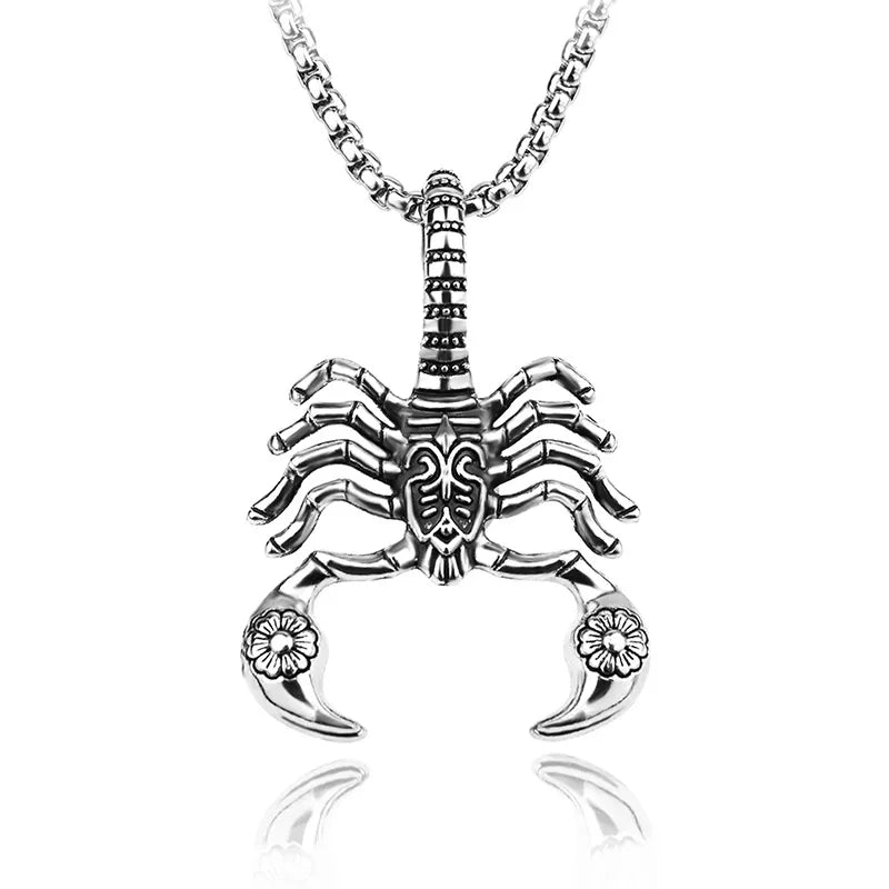 Wholesale Street Hip Hop Accessories Stainless Steel Matching Necklace Vintage Scorpion Pendant Necklace to My Son