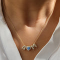 Hot-Selling DIY Pendant Necklace Trendy Heart-Shaped Birthstone Gold Plating English Letter Name Link Chain Made Brass Zircon