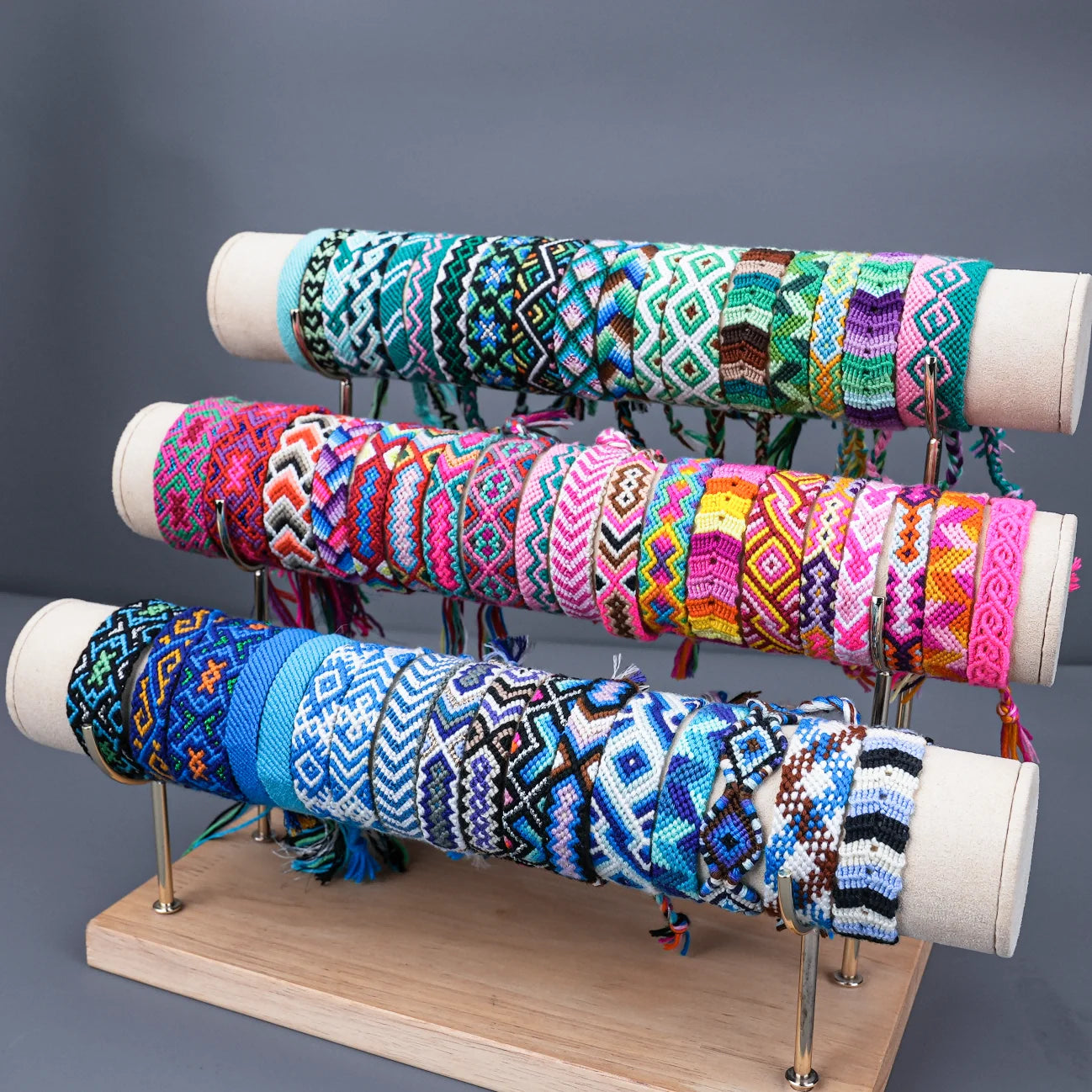 Wholesale Hand Made Boho Jewelry Bohemian Style Spiritual Custom Pulseras Adjustable Cotton Rope Cord Woven Friendship Bracelets