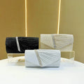 Fashionable Small Princess Evening Bag Rhinestone Envelope Clutch with Chains Decoration