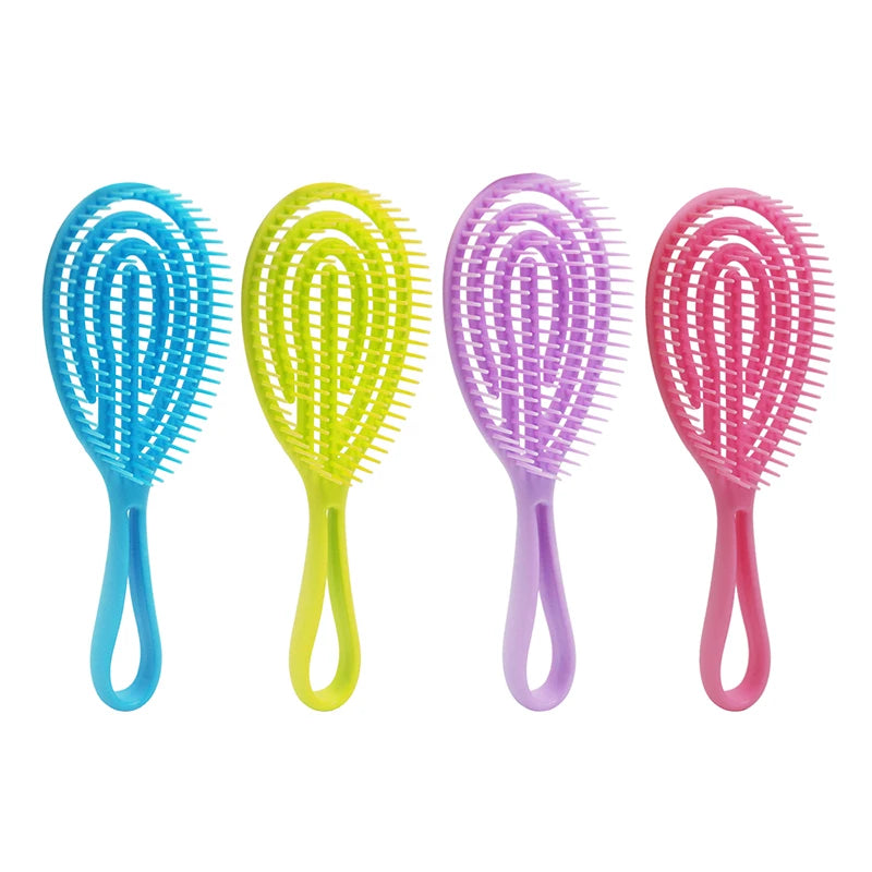 Flexible Barber Hairdressing Brush Tools Wholesale Denman Paddle Brush Custom Logo Anti Static Nylon Bristles Detangling Brush
