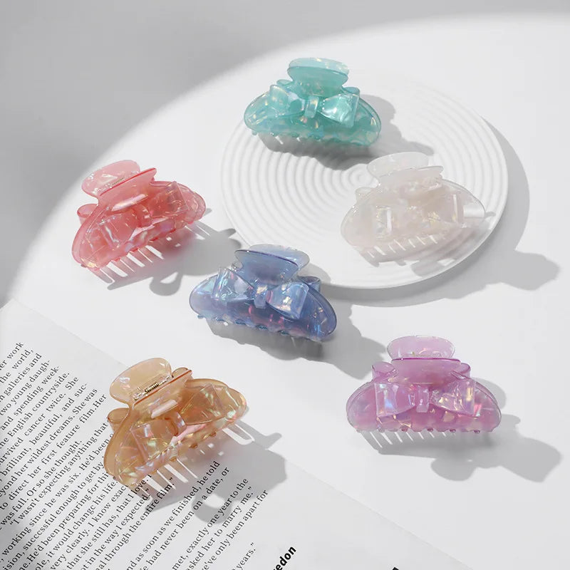 Hot Selling Large Bow Acetate Hair Claw Clips for Women Girls  Hair Accessories CH1083