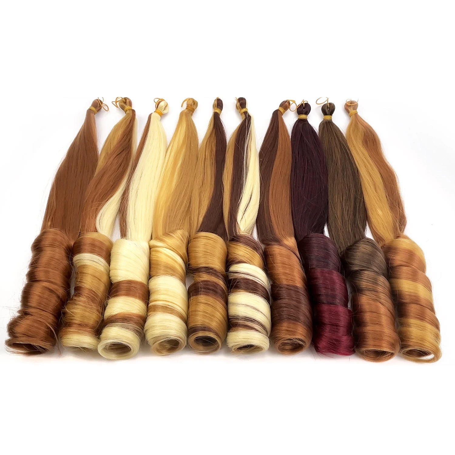 Wholesale Spiral Curly French Curls Braiding Hair Extensions High Temperature Fiber Pre-Stretched Bulk Braids for Styling