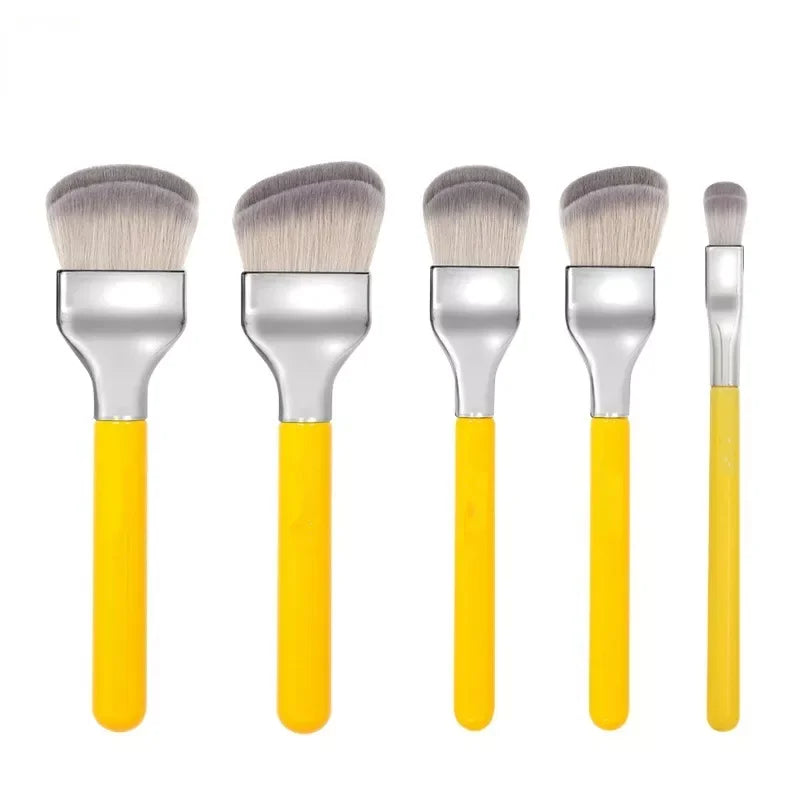 Hot Sale Makeup Brushes Set Powder Foundation Brush Concealer Brush Double-layer Soft Wool Plastic Box Synthetic Hair 5 Pieces