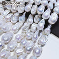 18K Gold AAA Baroque Freshwater Pearl Necklace Earrings Set Variety of Colors-White Black Pink More Natural Loose Beads Strand