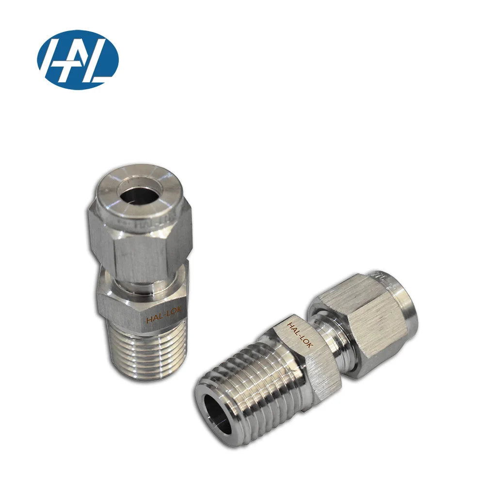 Swagelok Hastelloy C276 Stainless Steel Compression Tube Fittings Male Connector Twin Ferrules Polished Forging Technique Pipe