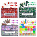 Free Shipping  Mix Shape 3D Nail Art Jewelry Crystal Clear Rhinestone Set