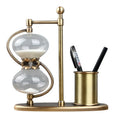 Creative Retro Decoration Cute Hourglass with Pen Holder Classmate Gift Study Bookcase Decoration School Prize Hourglass