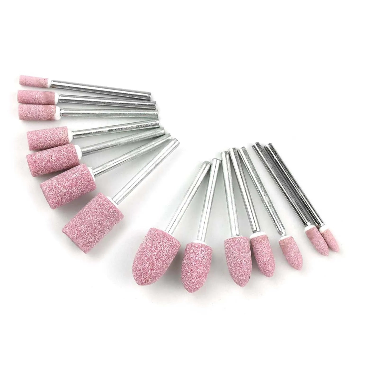 Set of 100pcs 1/8\" Shank Abrasive Mounted Stone Grinding Wheel Head Rotary Tool Kit for Jewelry
