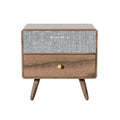 HOMEMORE French Luxury Bedroom Furniture Hotel Small Smart Speaker Wireless Charger Wood Night Stand Bedside Table With Drawer