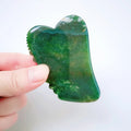 Huiying Moss Agate Jagged square Shape Gua Sha SPA Therapy Tool