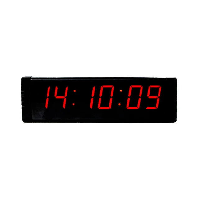 Single Sided Indoor LED Display 1.5 Inch Digital Countdown Stopwatch Timer Home Office Decor Electronic 12/24 Hour Wall Clock