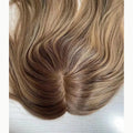 Top Quality 100% Human Hair Topper for European Women Double Draw Size Can Be Customized Mono Toppers with Silk Based