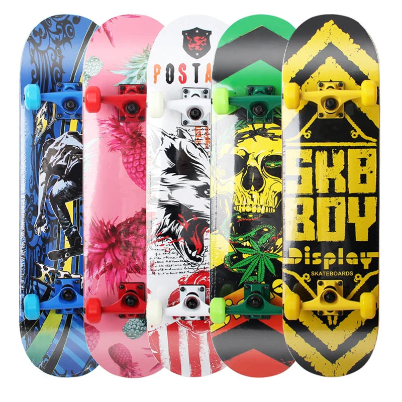 Free Custom Dye Stain Canadian Maple Double Rocker Skateboard Parts 8.0/8.25 Inch Blank Decks with Custom Colors & Logo