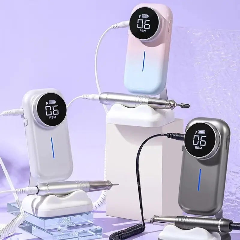 Portable Rechargeable Cordless Nail Drill Machine Electric Manicure Polish Equipment