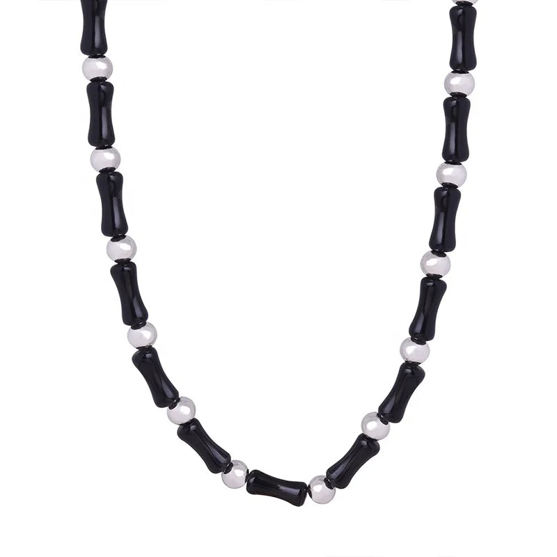Custom Design Fashion Brand Beads Stainless Steel Chains Gold Plated Jewelry Necklace for Women