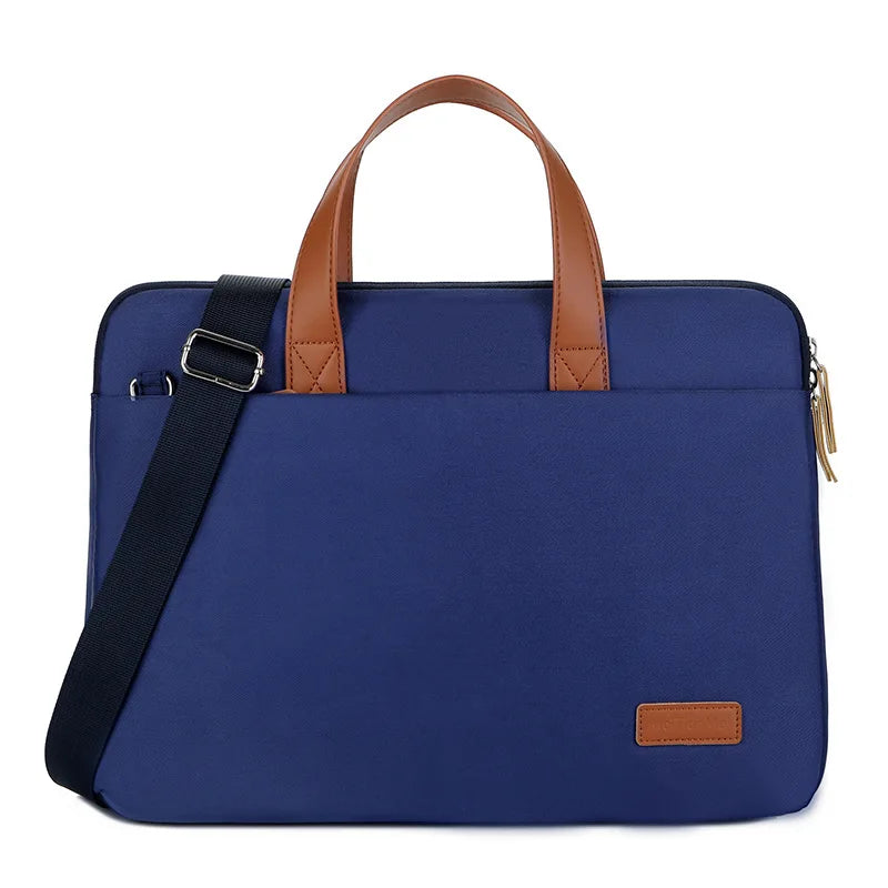 Hot Sale Custom logo Portable Business 15.6" Laptop Bag Large Capacity Waterproof Oxford Travel Laptop Messenger with Handle