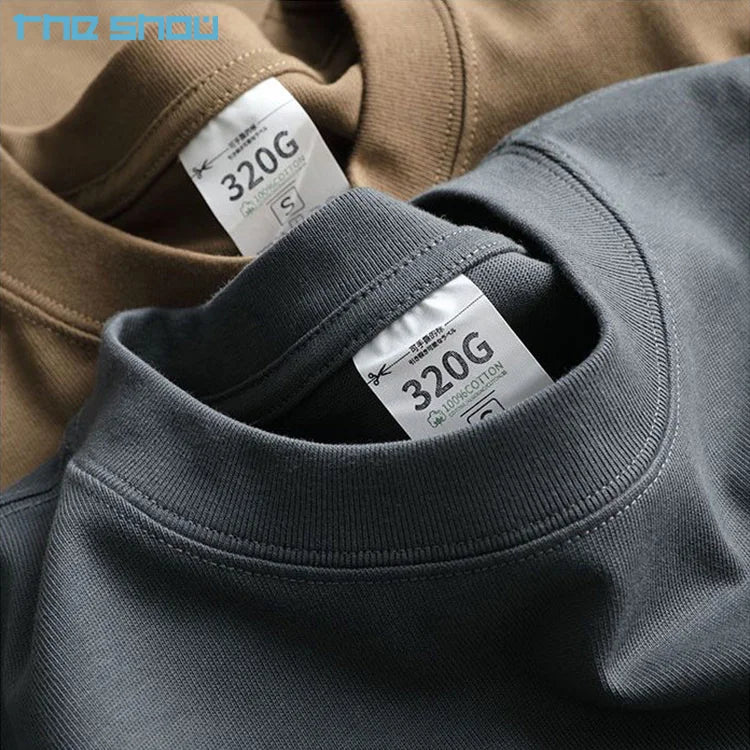 DTG Custom Luxury Drop Shoulder 100% Cotton Blank Tee Drop Shoulder Oversized Vintage Men Tee Shirts Heavyweight Cotton T Shirt