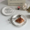 INS Korean Style Alphabet Ceramic Dessert Plate Nordic Simple Small Fresh Tableware