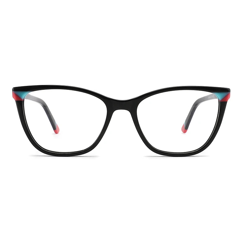 New Trendy Mixed Colors Design Female Acetate Optical Glasses Frames for Women
