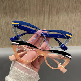 2024 New Classic Cat Eye Blue Light Glasses Fashion Eye Glass Custom logo High Quality Retro Lunettes Custom logo Wholesale