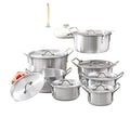 Hot Seller Factory Wholesale Aluminum Cookware Set Thickened Cooking Pots Soup Casserole With Lid 5pcs 7pcs Kitchen Use