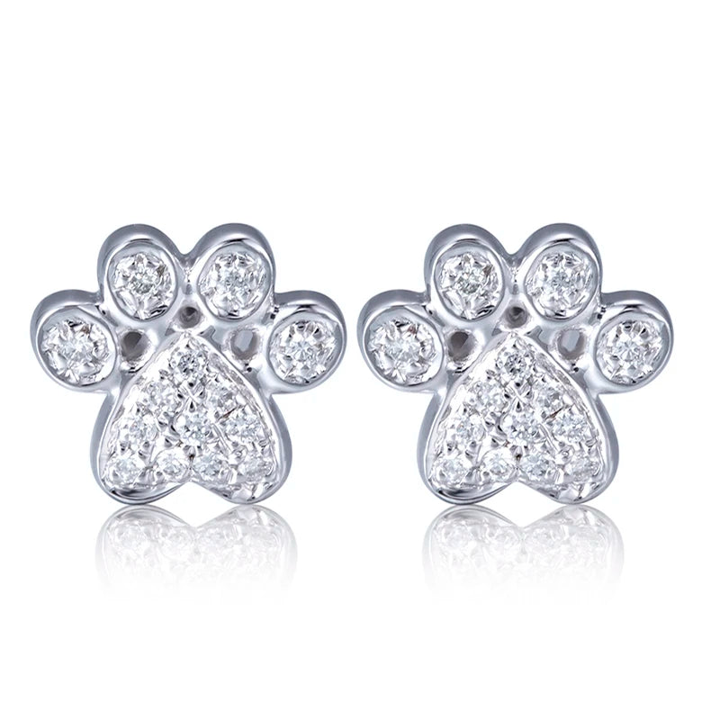 Messi Gems MSE-560 14K Gold Moissanite Diamond Stud Earrings