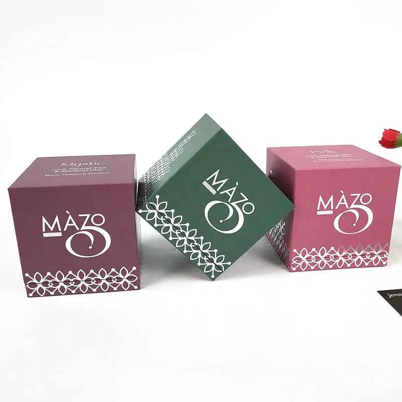 Shiny Gloassy Silver Top Quality Luxury Candle Packaging Box