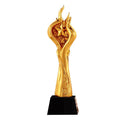 New Style Torch Star Trophy Honor Award for Games Competition Custom Gold-plated Resin Crystal Trophy Business Award