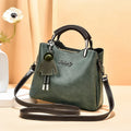 New 2026 Top Quality Luxury Pu Leather Tote Mini Green Women Hand Bags Graffiti